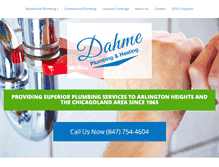 Tablet Screenshot of dahmeplumbing.com